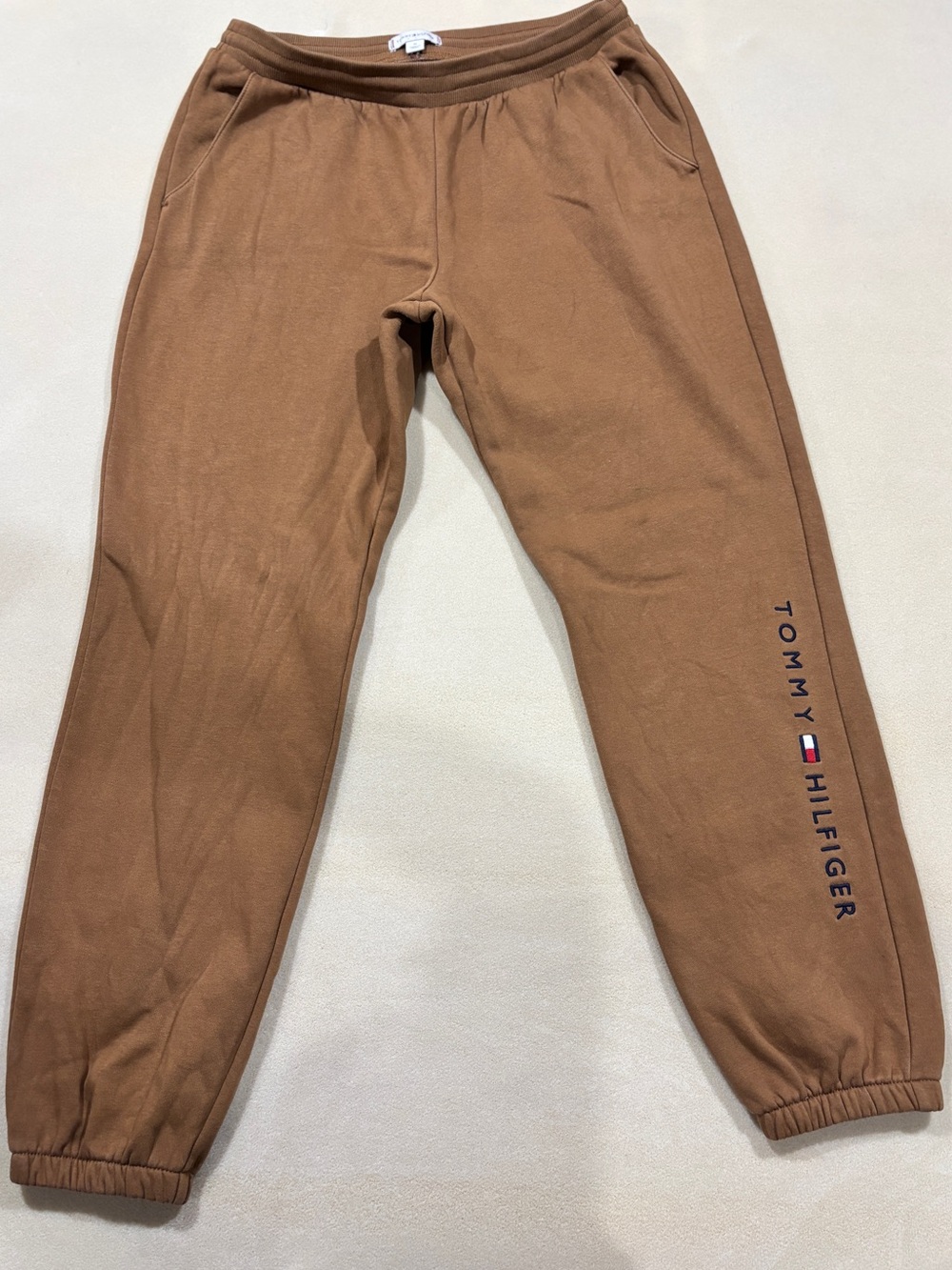 Men’s Tommy Hilfiger Brown Logo Joggers
